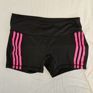adidas Black and Pink Women's Athletic Shorts